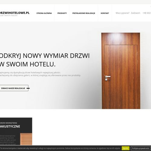 Drzwi dla hotelu wewnętrzne