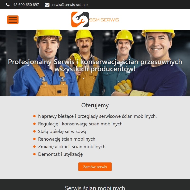 Regulacja ścian przesuwnych Kraków