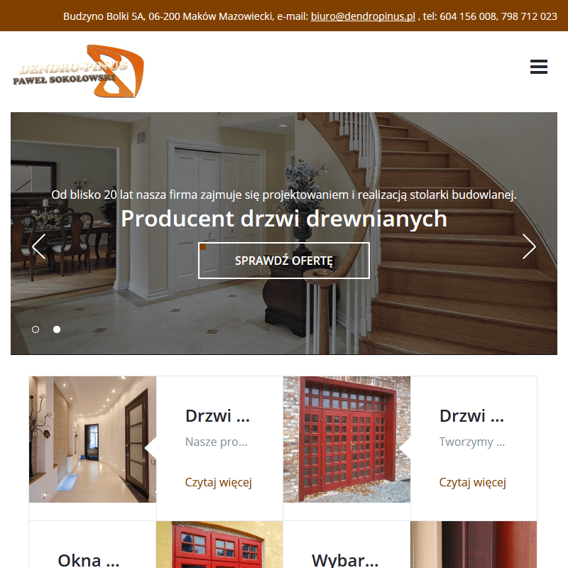 Drzwi drewniane zewnętrzne w Ostrołęce