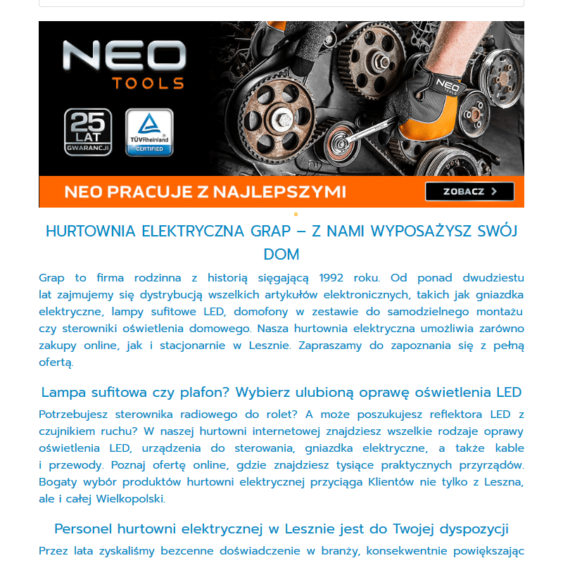 Leszno - sklep elektryczny