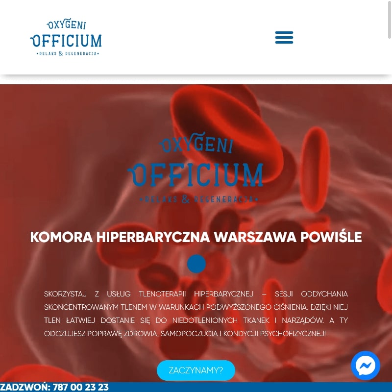 Tlenoterapia w komorze hiperbarycznej - Warszawa